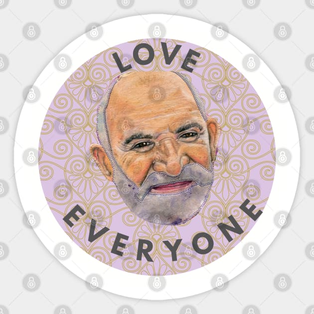 Neem Karoli Baba Sticker by karenpaytonart